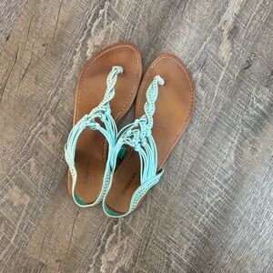 Madden Girl Brown and Blue Women's Sandals